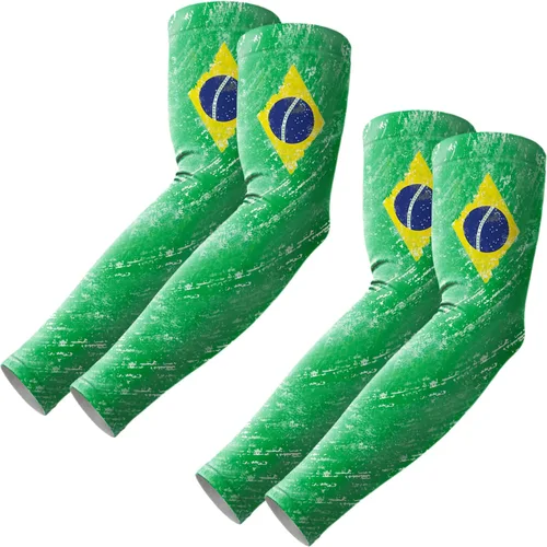 Miniatura 13 de ROXUN Mangas de brazo, compresión deportiva de protección solar UV refrescante para hombres/mujeres
