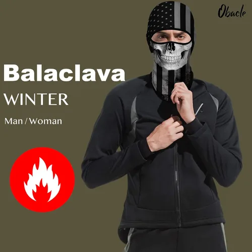 Miniatura 13 de Obacle Pasamontañas para hombres y mujeres, para invierno, clima frío, esquí, ciclismo, caza