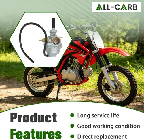 Miniatura 3 de Carburador y barra de agarre del manillar y cable del acelerador de repuesto para Honda CRF50F XR50R Z50 Z50A Z50R Carb