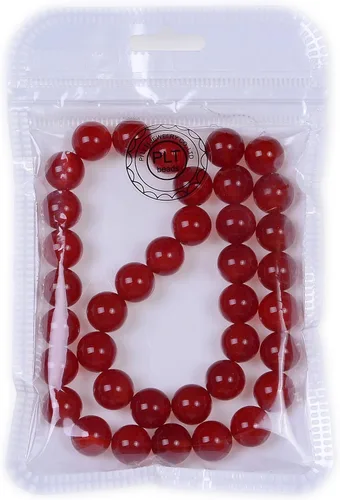Miniatura 2 de Perlas sueltas de forma redonda para hacer joyas., Rojo (Red Carnelian), 4mm