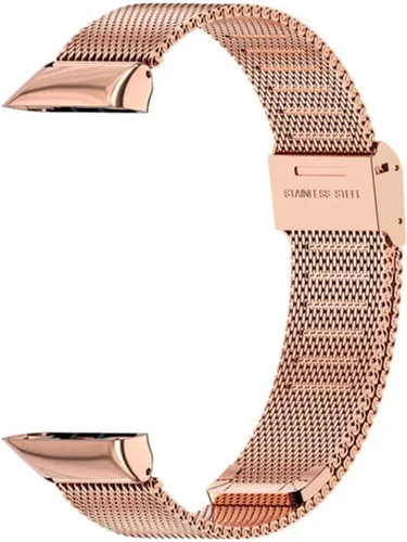 Wscebck Milan - Correa de repuesto para Huawei Honor Band 6, correa de reloj inteligente, correa de metal (color oro rosa, tamaño para Huawei Band 6)