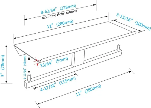 Miniatura 6 de TRUSTMI Soporte de papel higiénico de doble rollo con estante para teléfono, dispensador de papel de seda de acero inoxidable 304, a prueba
