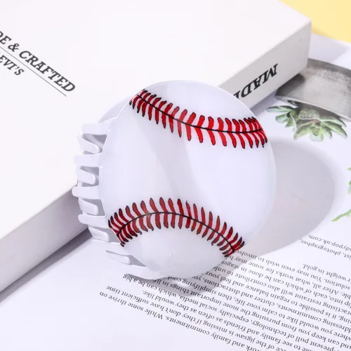 Miniatura 5 de Pinza para el cabello de fútbol y béisbol para mujer, pinzas para el cabello para el día del juego, lindas pinzas antideslizantes para el cabello