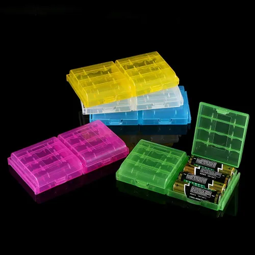 Miniatura 9 de Caja de almacenamiento de batería de plástico duro transparente multifuncional para batería AA/AAA