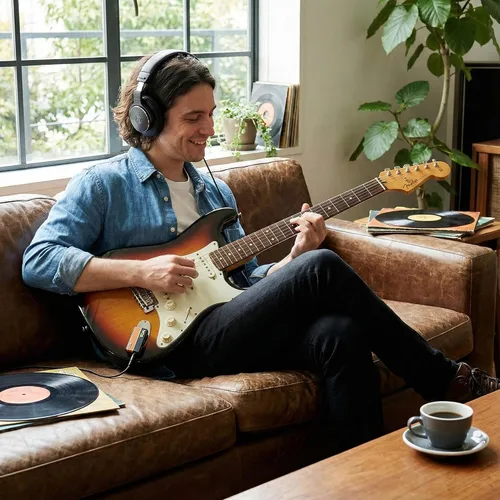 Miniatura 8 de Amplificador de guitarra para auriculares Vox AmPlug 3 - Paquete Boutique con auriculares, púas para guitarra y paño de pulido Austin Bazaar