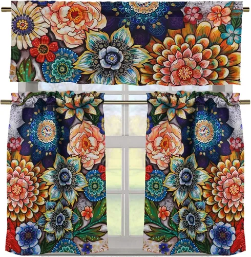 Miniatura 2 de YoKii Boho Bouquet - Paneles de cortina para ventana