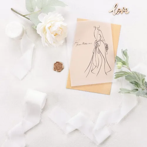 Miniatura 2 de Socomi - Rollo de cinta de gasa con franjas de color de muestras, 1-3/4 pulgadas x 7 yardas, 4 rollos de cintas hechas a mano para invitaciones