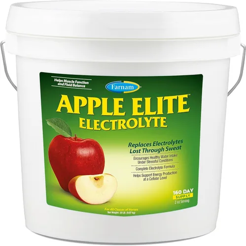 Miniatura 12 de Farnam Suplemento de electrolitos Apple Elite para caballos, reemplaza minerales vitales, para hidratación, sin azúcar añadida, suplementos