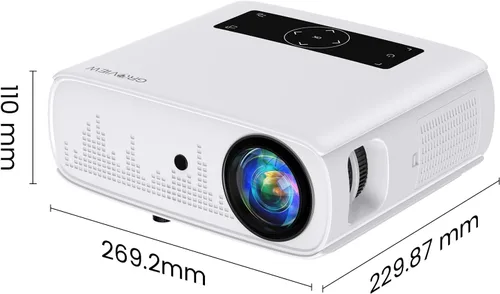 Miniatura 7 de GROVIEW Proyector, 15000lux 490ANSI nativo 1080P WiFi Bluetooth proyector, proyector de video de 300 pulgadas, compatible con 4K y zoom, Blanco