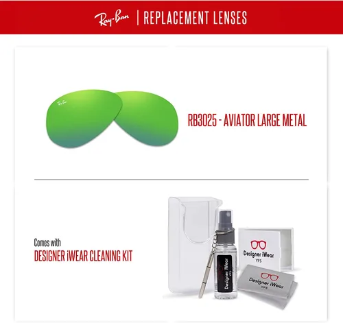 Miniatura 3 de Original AVIATOR GRAN METAL RB3025 lentes de repuesto para hombres para mujeres+gratis kit de cuidado de gafas