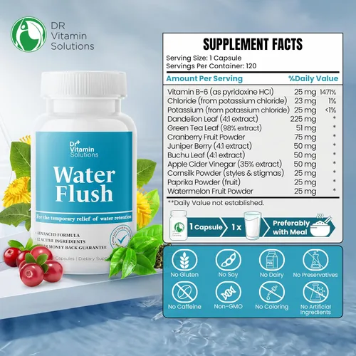 Miniatura 4 de Dr Vitamins Alivio natural instantáneo de la hinchazón y ayuda intestinal de limpieza durante 15 días, desintoxicación para hombres y mujeres