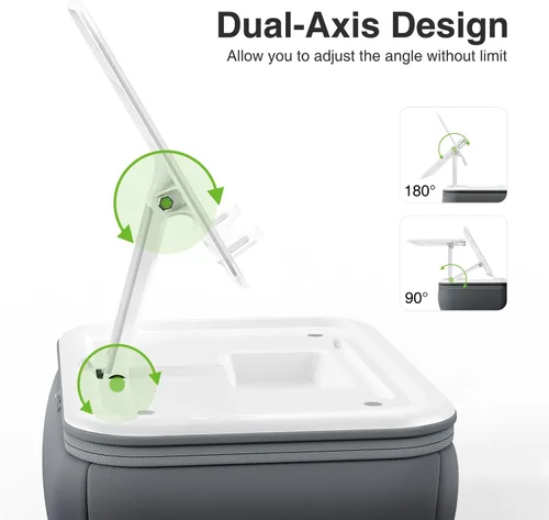 Miniatura 3 de elitehood Soporte de Almohada para iPad para Regazo, Soporte de Almohada para Tableta con Ángulo Ajustable, Soporte de Cojín Suave para Tableta