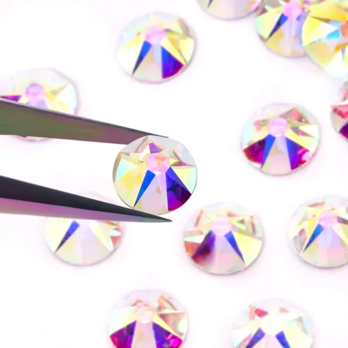 Miniatura 6 de Diamantes de imitación de 16 cortes no termoadhesivos con parte trasera plana para manualidades, diamantes de imitación de vidrio para uñas