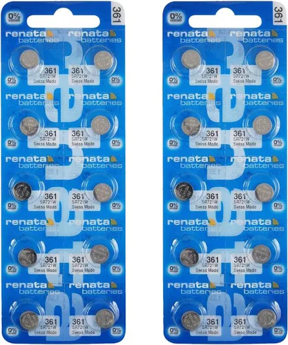Miniatura 10 de Renata 361 SR721W Baterías – 1.55 V Óxido de Plata 361 Batería de reloj (2 unidades)