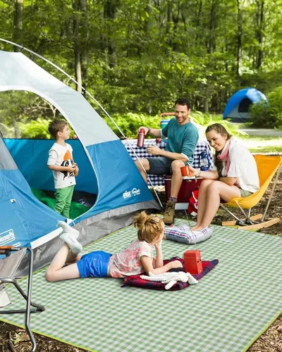 Miniatura 2 de Manta de pícnic, alfombra plegable impermeable de arena, 60 x 80 pulgadas, manta de picnic extra grande para playa, camping, senderismo, viajes, al