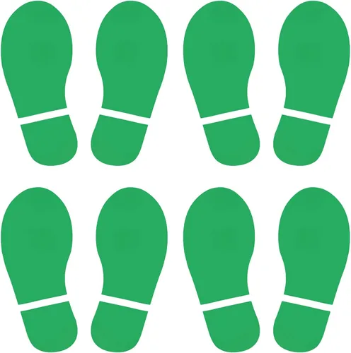 Miniatura 19 de PATIKIL Adhesivo de huellas de 6 x 2.5 pulgadas, 4 pares de zapatos de PVC para decoración de clase, guía de escaleras, color negro