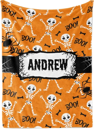 Miniatura 12 de Manta personalizada de murciélagos de Halloween, se envía al día siguiente, fabricada en Estados Unidos, suave, ligera, manta de vellón o sherpa