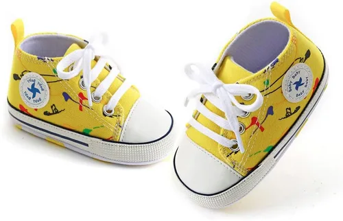 Miniatura 46 de Zapatos deportivos de lona de lona para bebés y niñas, suela antideslizante suave, suela antideslizante