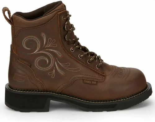 Miniatura 2 de Justin - Botas de trabajo de acero Gypsy Katerina WP para mujer, 7, Marrón, 7.5