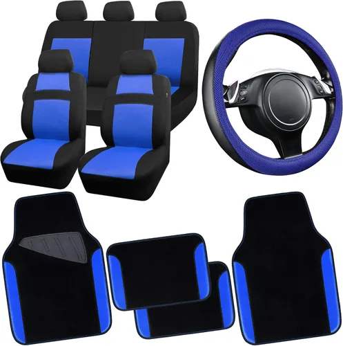 Miniatura 15 de CAR PASS Alfombrilla impermeable para automóvil, alfombrillas universales para automóvil con almohadilla para el talón del conductor, alfombra