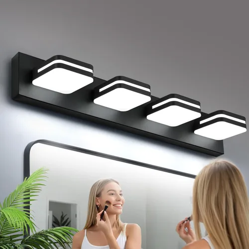Miniatura 10 de Torondo Lámparas LED de tocador de baño con rotación de 360°, luces acrílicas para baño, modernos accesorios de iluminación de pared sobre espejo