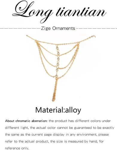 Miniatura 6 de Pulsera de borla bohemia, anillo de dedo esclavo, arnés de mano para celebridades, anillo de mano para mujer, pulsera de anillo de dedo