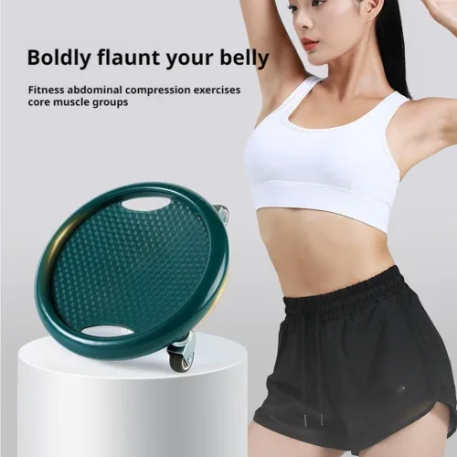 Miniatura 4 de Rueda de rodillo abdominal, equipo de ejercicio abdominal con rodilleras, tabla de rueda abdominal multifuncional para mujer, rotación de 360°