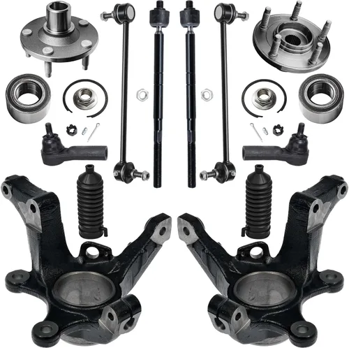 Miniatura 25 de Detroit Axle - Nudos de dirección delanteros de 2.5L de 2 piezas para Toyota 12-17 Camry, 2 nudos de dirección y conjunto de rodamiento de rueda