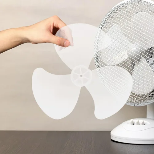 Miniatura 7 de Cuchillas de ventilador de mesa, hoja de plástico universal de 16 pulgadas, 3 hojas, repuesto para el hogar, pedestal de pie, ventilador blanco
