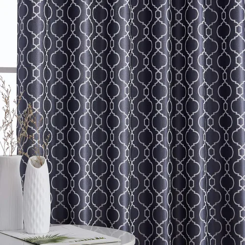 Miniatura 5 de HLC.ME Franklin - Cortinas de paneles 100% opacas, diseño marroquí, con bolsillo para cortinero, con aislamiento térmico, ahorro de energía, bloquea