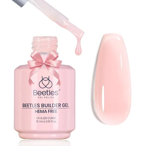 Miniatura 13 de Beetles Gel Constructor para Uñas, 3 Piezas de Gel Constructor de Uñas Transparente con Base y Capa Superior para Fortalecimiento de Uñas