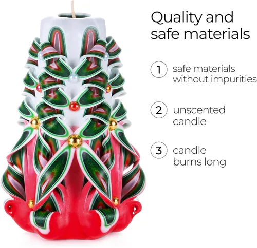 Miniatura 5 de Velas Talladas - Vela Decorativa Grande Hecha a Mano – Vela Espiral Linda de Quemado Largo para Mujeres – Vela de Mesa para Decoración del Hogar