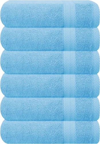 Miniatura 92 de GLAMBURG - Juego de 12 toallas faciales ultrasuaves de 13 x 13 pulgadas, 100% algodón, duraderas y altamente absorbentes, ideales para baño, cocina