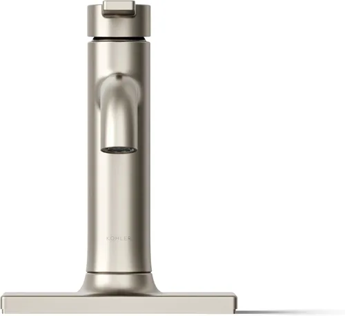 Miniatura 9 de KOHLER K-28126-4K-BN Venza® - Grifo de lavabo de baño con mango único, instalación de 1 orificio con drenaje clicker, 1.0 GPM, níquel cepillado