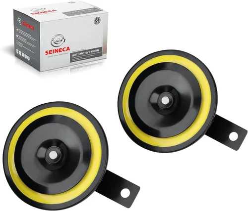 Seineca - Bocina de motocicleta de 130 dB, 12 V, súper fuerte, tono alto y bajo, kit de disco de metal, bocina doble impermeable para auto, SUV,
