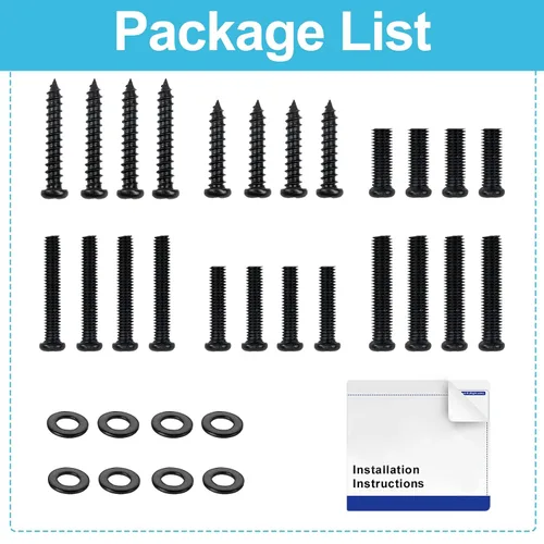 Miniatura 7 de Kit de tornillos y arandelas universales para soporte de TV Insignia Sony Toshiba RCA Roku TV Mount Patas, incluye arandelas
