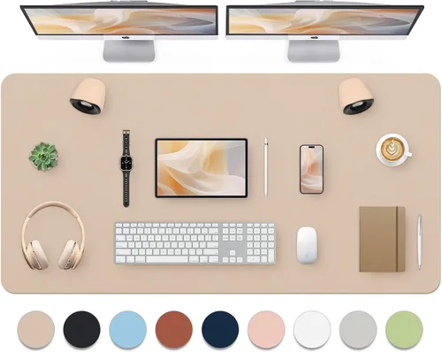 Miniatura 14 de Bloss Almohadilla de escritorio de cuero y reposamuñecas para teclado, alfombrilla grande para mouse + almohadilla para teclado + soporte de muñeca