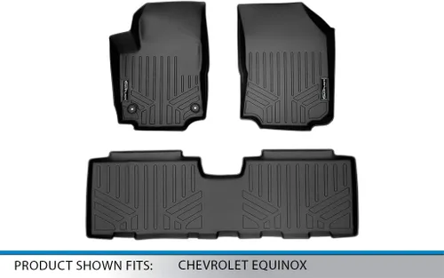 Miniatura 5 de SMARTLINER Juego de tapetes de piso de ajuste personalizado de 2 filas compatibles con Chevrolet Equinox 2018-2024