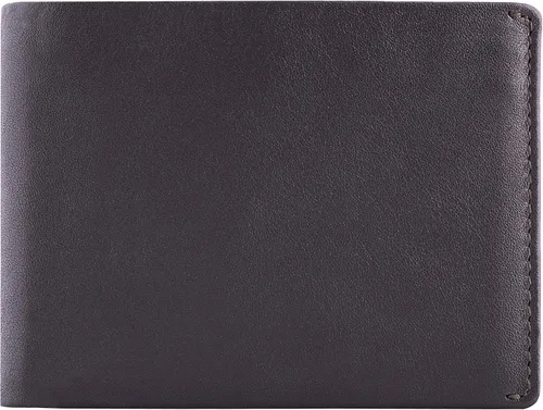 2 billeteras de bloqueo RFID con ventana de identificación para hombre, billetera de viaje delgada con tapa plegable, Napa Espresso Marrón, Cartera