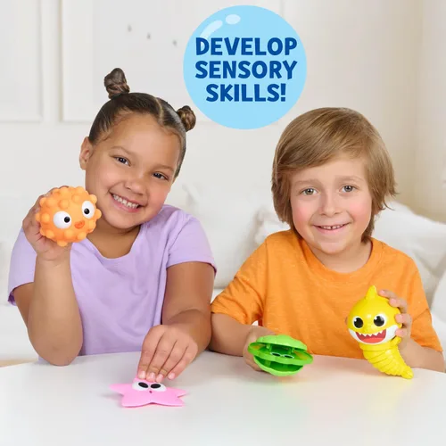 Miniatura 6 de Baby Shark Sensory Fun Friends, paquete de 4, juguetes para ansiedad, desarrollan habilidades sensoriales (más de 4 meses)