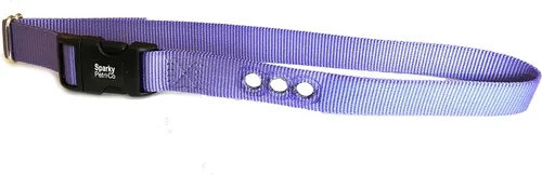Miniatura 4 de Sparky Pet Co Perro cerca E collar receptor resistente Nylon 1" 3 agujeros consecutivos correa para todos los sistemas de collar e marrón