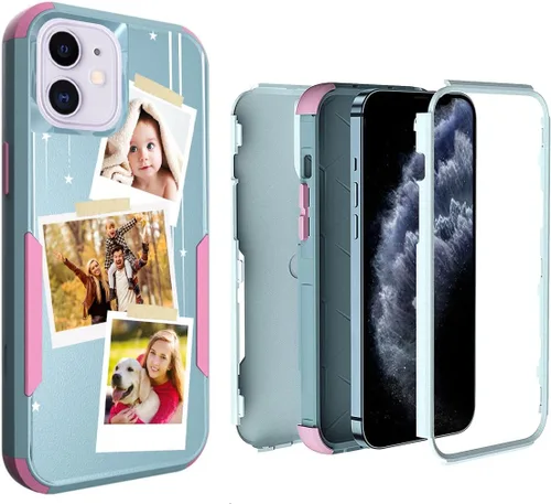 Miniatura 11 de Funda de fotos personalizada para iPhone 11 Apple Phone Plaid Collage - Imagen personalizada para hacer fotos en 3 híbridos gruesos resistentes