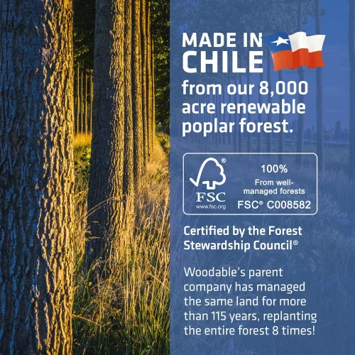 Miniatura 2 de Juego de cubiertos de madera desechables – 100% compostable para el hogar – 100 tenedores de 6.5 pulgadas, utensilios de bambú alternativos