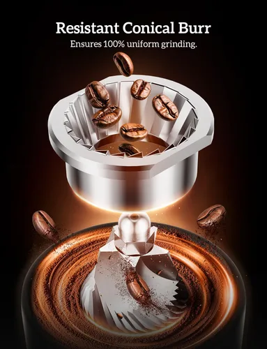Miniatura 7 de Molinillo de café con rebabas Neretva, 2 en 1 Profesional Molinillo de Espresso de Acero Inoxidable Conjunto 51~58mm Portafiltro Molinillo de Granos