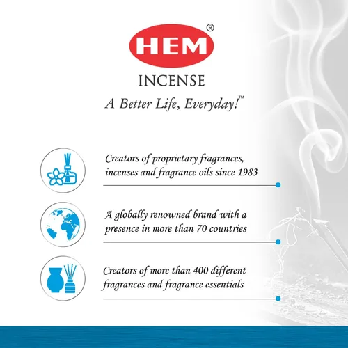 Miniatura 8 de Hem Incense-OM - Varitas de incienso (120 palitos en una caja) Frescura y meditación Artículos de habitación Puja para un entorno aromático