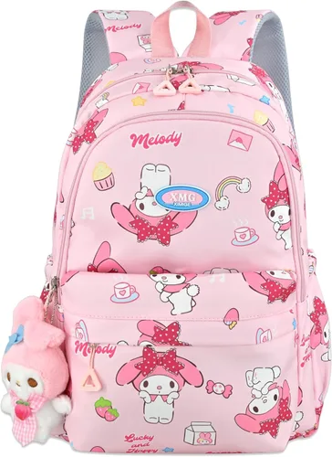 Roffatide Mochila escolar de anime para niñas, con estampado de dibujos animados, casual, para estudiantes, mochila para laptop, mochila para