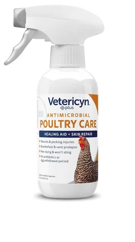 Vetericyn Plus Spray para el Cuidado de Aves de Corral | Ayuda Curativa y Reparación de la Piel para Heridas de Pollo, Lesiones por Picoteo,