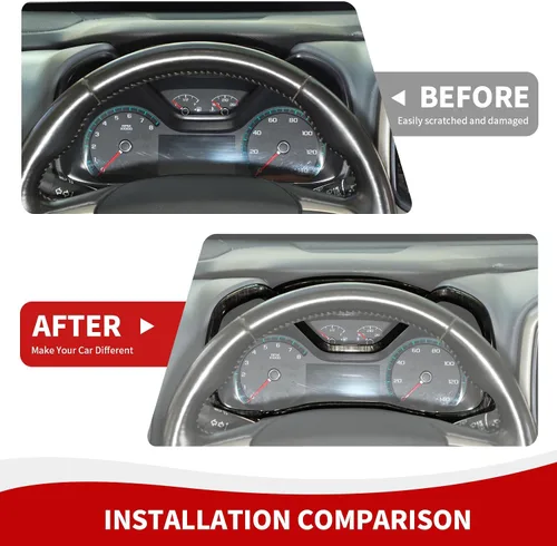 Miniatura 5 de RAZPOY Moldura del panel de salpicadero, cubierta de tablero de consola central compatible con Chevy Colorado 2014-2022 y accesorios interiores