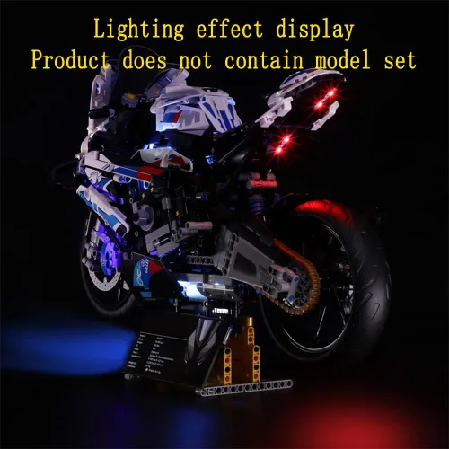 Miniatura 8 de GEAMENT Kit de luces LED compatible con Lego BMW M 1000 RR - Juego de iluminación para modelo de construcción Technic 42130