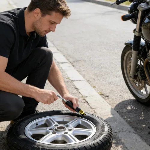 Miniatura 7 de famobay Kit profesional de tapones de neumáticos de hongos – Juego de reparación de neumáticos sin cámara resistente para motocicletas, automóviles